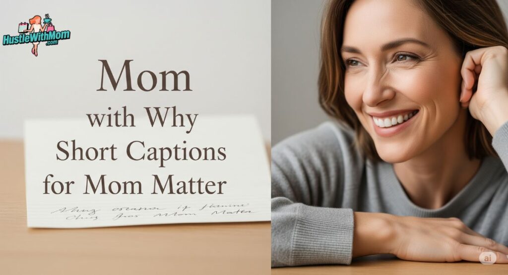 a-mom-smiling-while-using-her-phone-highlighting-the-significance-of-concise-captions-for-sharing-motherhood-moments
