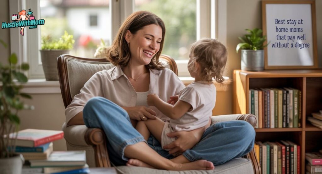 a-woman-and-child-sit-together-on-a-chair-with-a-bookcase-in-the-background-highlighting-a-family-friendly-space.