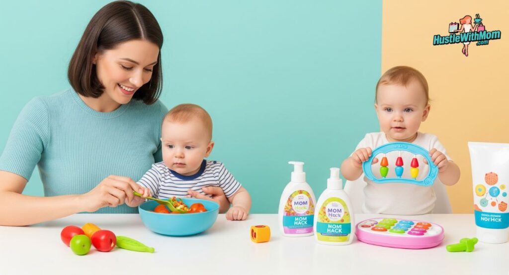 a-woman-plays-with-two-babies-engaging-them-with-colorful-toys-in-a-joyful-interactive-setting.