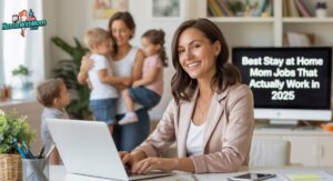 a-woman-works-on-her-laptop-while-her-family-gathers-around-her-illustrating-remote-work-for-stay-at-home-moms-in-2025.