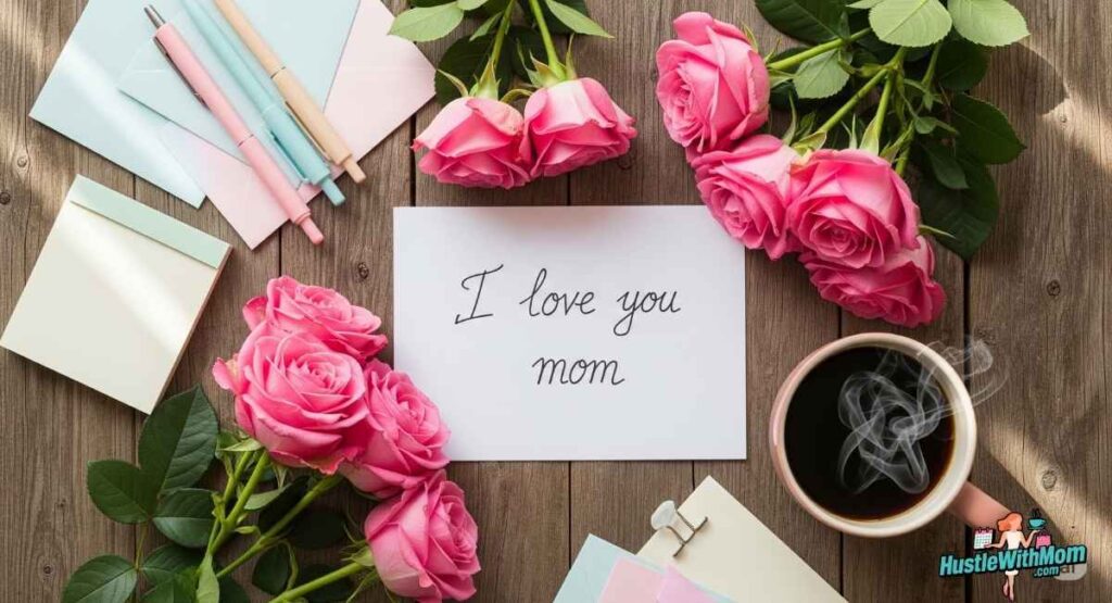 a-top-down-flat-lay-image-of-a-handwritten-i-love-you-mom-note-surrounded-by-pink-roses-a-coffee-mug-and-soft-stationery-items-on-a-wooden-table.