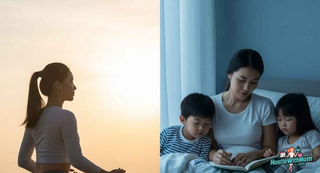 a-woman-and-two-children-sitting-together-in-bed-illustrating-simple-morning-and-night-routines-that-enhance-family-life.