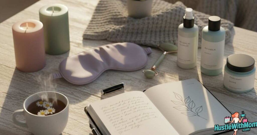 flat-lay-of-calming-self-care-gifts-including-candles-herbal-tea-skincare-and-a-journal-symbolizing-stress-relief-and-wellness-in-2025