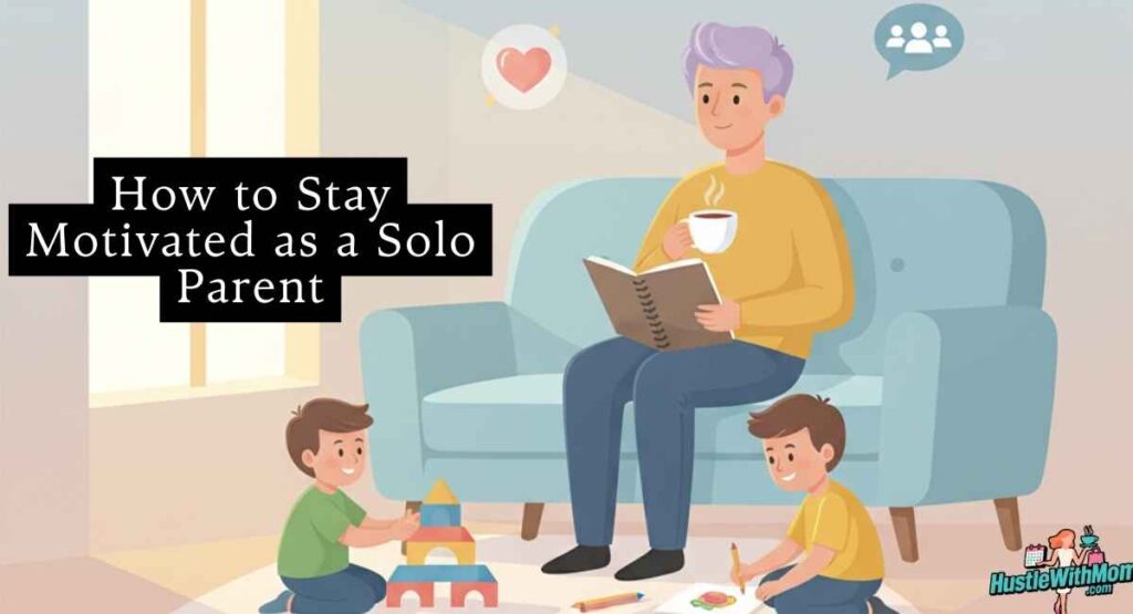 illustration-of-a-solo-parent-sitting-on-a-couch-with-a-notebook-and-tea-while-children-play-nearby-sunlight-through-a-window-symbolizing-motivation-self-care-and-family-balance.