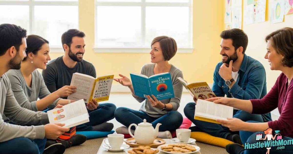 parents-in-a-support-group-discussing-parenting-books-and-sharing-experiences-
