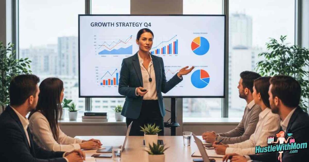 single-mom-presenting-career-opportunities-in-a-high-paying-professional-setting