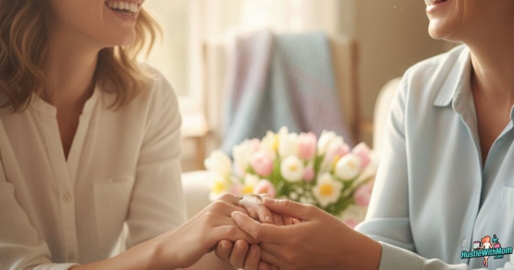 emotional-real-life-image-of-mother-and-daughter-holding-hands-and-sharing-a-heartfelt-mother's-day-quotes