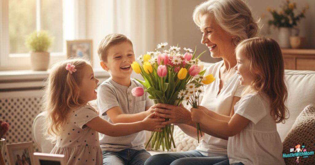 grandmother-happily-receiving-flowers-from-grandkids-on-mothers-day-celebrating-family-and-love