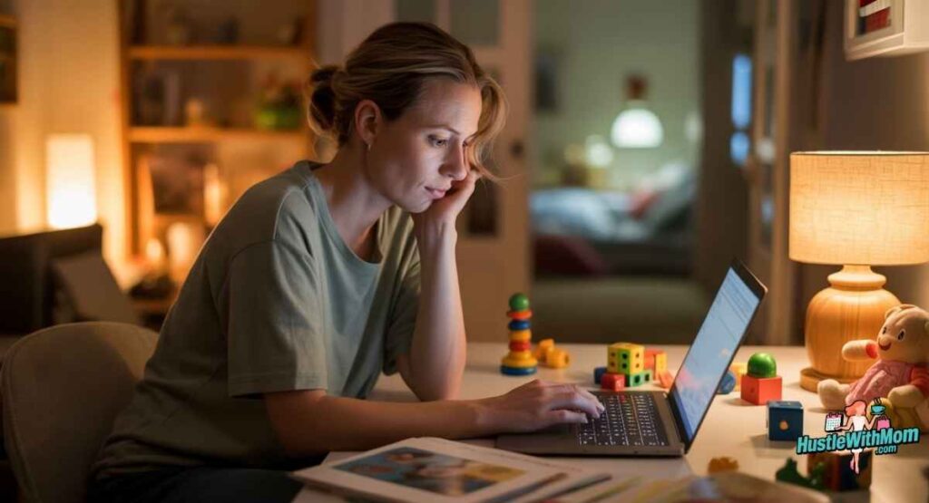 tired-solo-parent-working-late-after-putting-child-to-bed-showing-the-challenges-of-solo-parenting