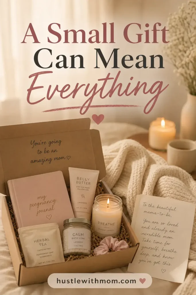 Thoughtful pregnancy care package for solo moms and difficult pregnancies.